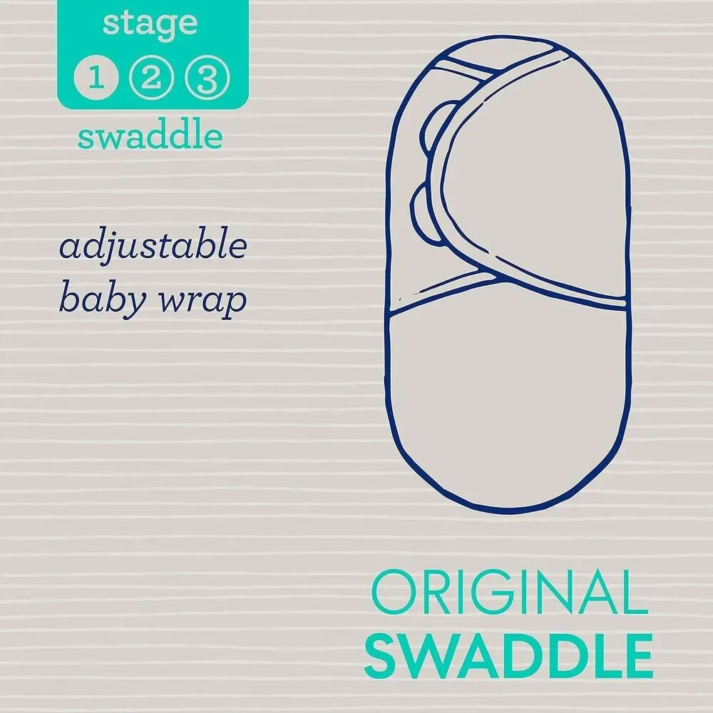 SwaddleMe by Ingenuity Original Swaddle - Size Small/Medium, 0-3 Months, 3-Pack - Picture 6 of 6